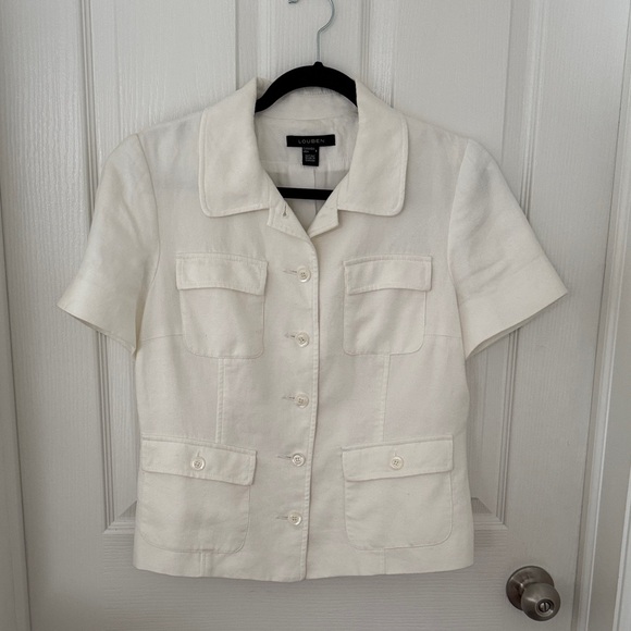 louben Jackets & Blazers - White Short Sleeve Louben Jacket